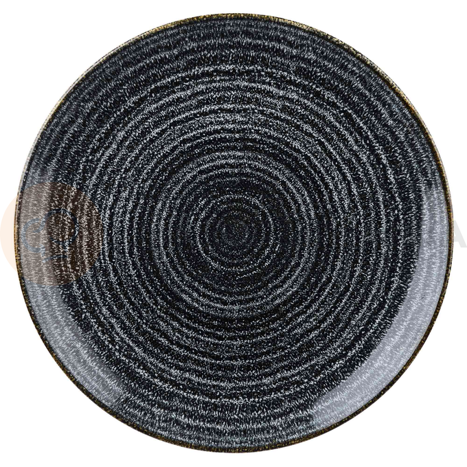 Porcelánový okrúhly tanier, grafitový 26 cm | CHURCHILL, Homespun Style Charcoal Black