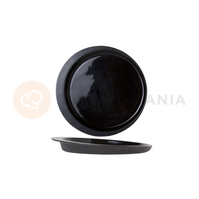 Porcelánový plytký tanier, čierny 30 cm | ARIANE, Luna