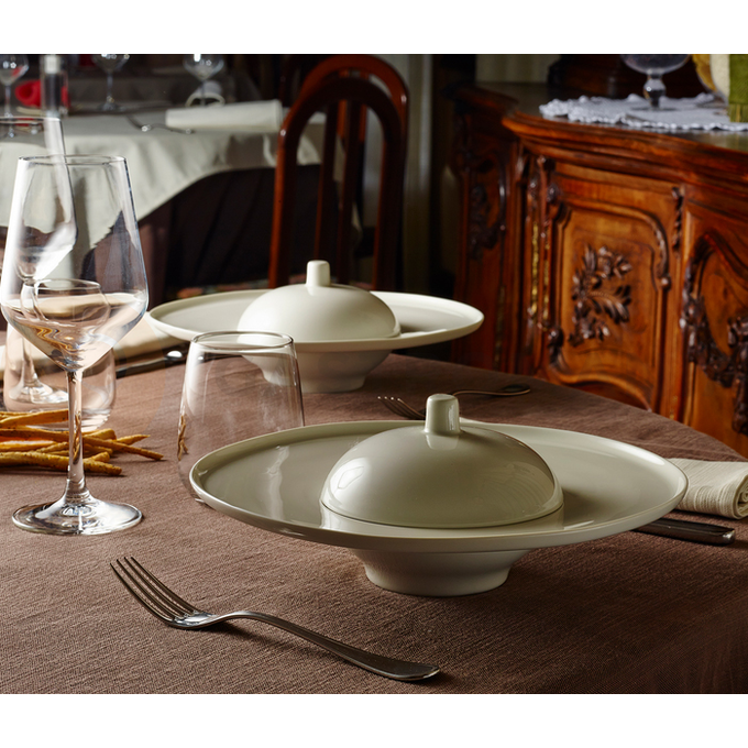 Porcelánový poklop k tanieru gourmet 28 cm | ARIANE, Privilage
