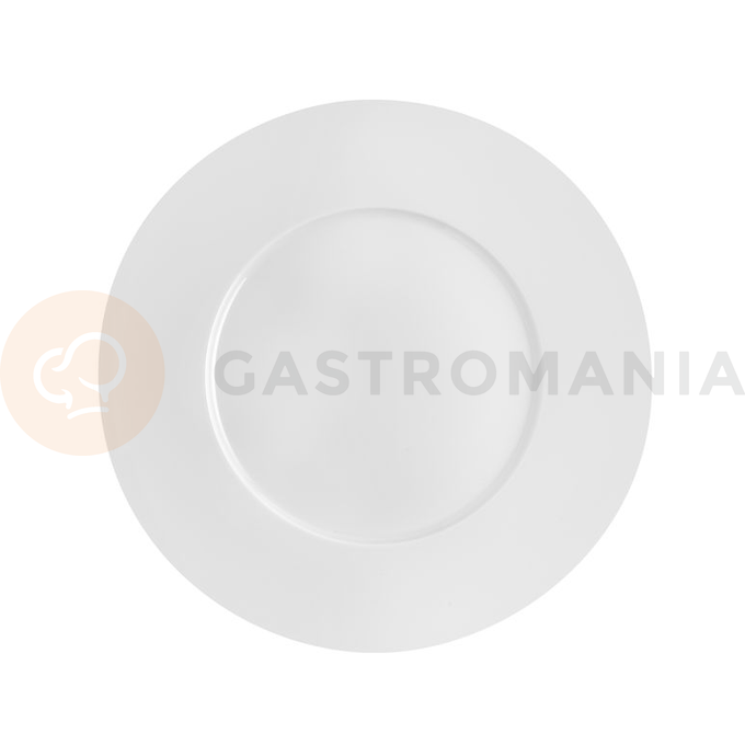 Prezentačný tanier z bieleho porcelánu, hladký okraj 32 cm | DEGRENNE, Collection L