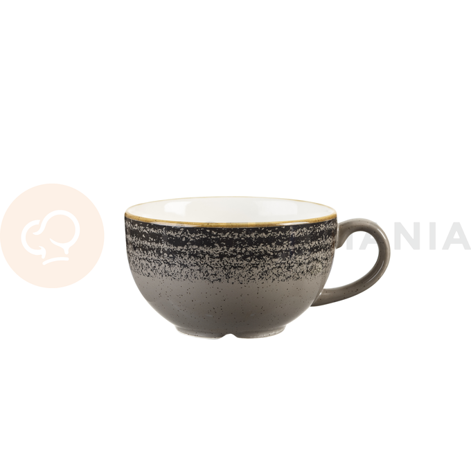 Šálka na cappuccino, bielo-grafitová 227 ml | CHURCHILL, Homespun Style Charcoal Black