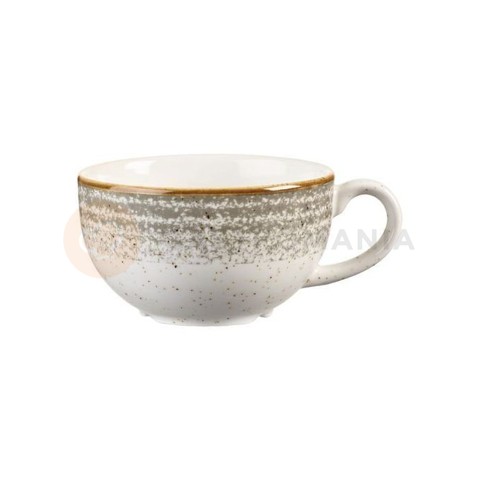 Šálka na cappuccino, bielo-sivá 227 ml | CHURCHILL, Homespun Style Stone Gray
