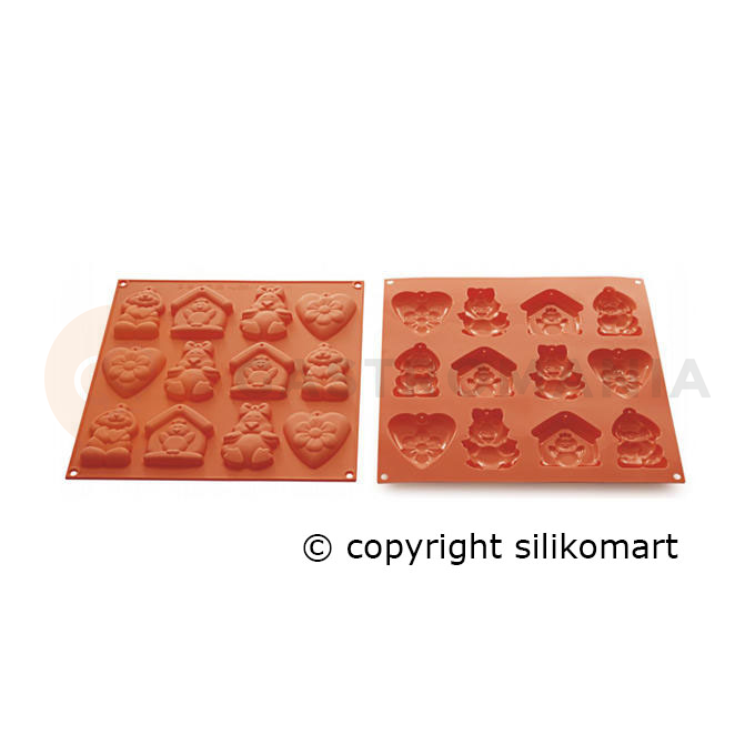 Silikónová forma na 12 sušienok v troch rôznych tvaroch HSH07 | SILIKOMART, My Lovely Cookies