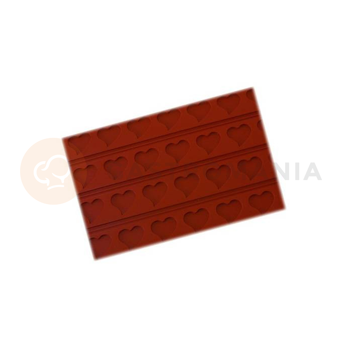 Silikónová podložka embosovaná 60x40 cm - srdiečka 3 cm | SILIKOMART, Tapis Relief 08