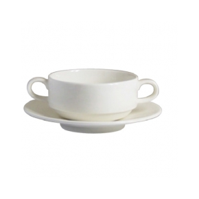 Porcelánová miska na polievku stohovateľná 350 ml | AMBITION, Simple