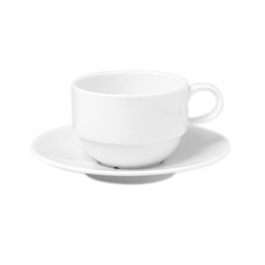 Porcelánová šálka stohovateľná 100 ml | AMBITION, Simple
