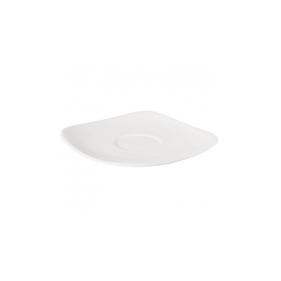 Porcelánový hranatá podšálka k espressu i ku miske na polievku 15,5 cm | AMBITION, Simple