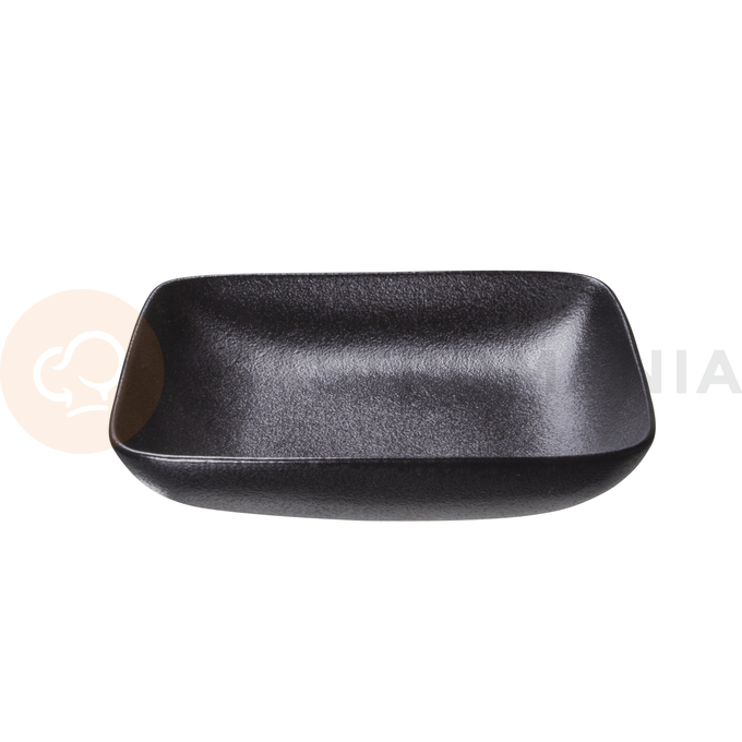 Hlboký hranatý tanier so zdvyhnutým okrajom, čierny 21 x 21 cm | ARIANE, Dazzle
