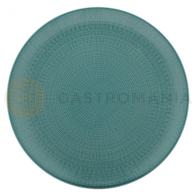 Modrý kameninový plytký tanier 21 cm | DEGRENNE, Modulo Nature