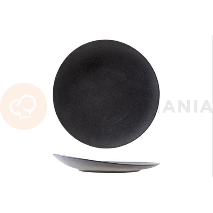 Plytký tanier so zdvyhnutým okrajom, čierny 15 cm | ARIANE, Dazzle