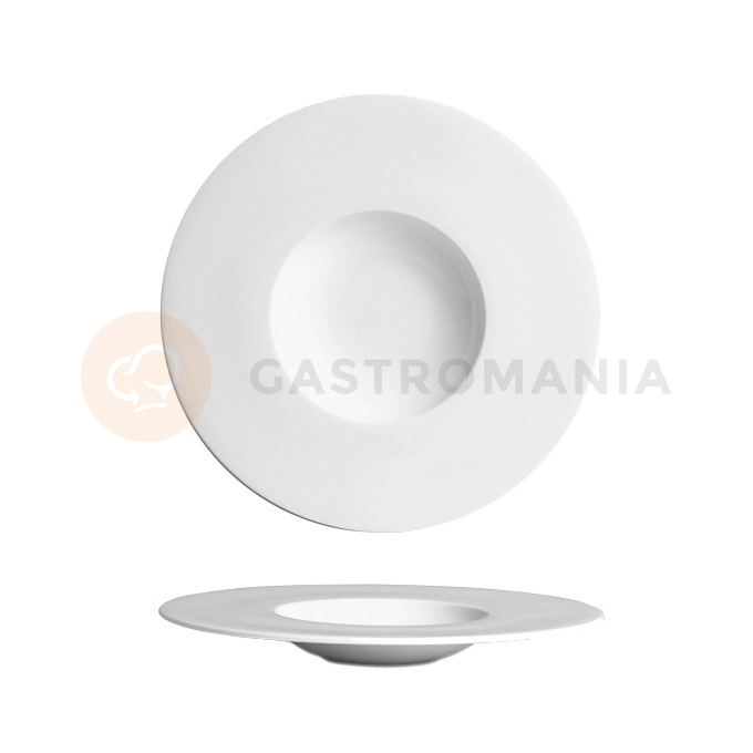 Porcelánový hlboký tanier so širokým okrajom 31 cm | AMBITION, Simple