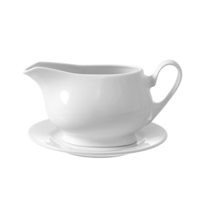 Tanierik z porcelánu k nálievke na omáčku, Ø 20 cm, biely | FINE DINE, Bianco