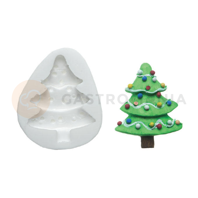 Forma na cukrovú hmotu SLK 050 - vianočný stromček, 63x50 mm | SILIKOMART, Sugarflex Tree