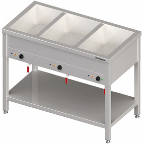 Výdajný stôl s ohrevom a s policou 2 x GN 1/1, 760x600x850 mm | STALGAST, 982256076