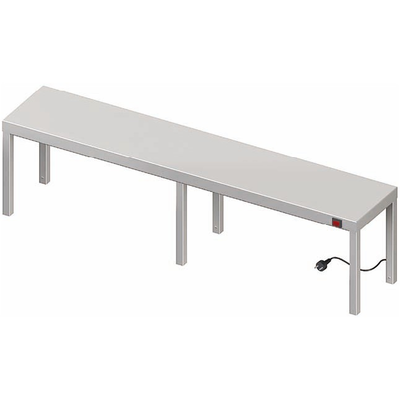 Nerezový stolový nástavec - jednoposchodový s ohrevom 1500x300x400 mm | STALGAST, 982213150