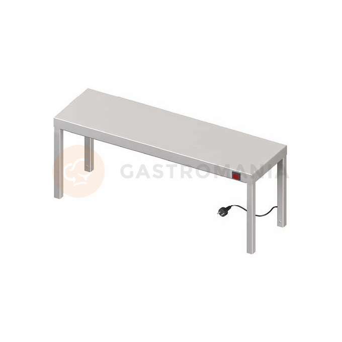 Nerezový stolový nástavec - jednoposchodový s ohrevom 1100x400x400 mm | STALGAST, 982204110