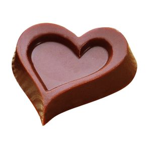 Polykarbonátová forma na pralinky a čokoládu - srdce, 15 ks x 9g, 40x42x15 mm - MA1613 | MARTELLATO, Heart