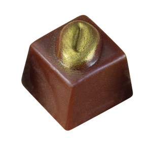 Polykarbonátová forma na pralinky, hranaté - kávové zrno, 40 ks x 13 g, 25x25x23 mm - MA1019 | MARTELLATO, Classic