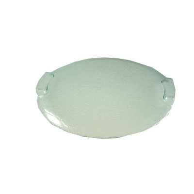 Biely, sklenený okrúhly podnos 370 mm | BDK, Buffet