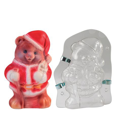 Forma na 3D figurky - medvedík Santa Claus, 180 mm - MAC281S | MARTELLATO, 3D Christmas