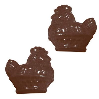 Forma na čokoládu - Sliepka, 3+3 ks, 54x54x16 mm - 90-2330 | MARTELLATO, Choco Light