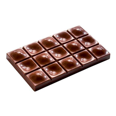 Polykarbonátová forma k vytvoreniu čokoládovej tabuľky - 3 ks x 80g, 117x71x13 mm - MA2008 | MARTELLATO, Tavolette
