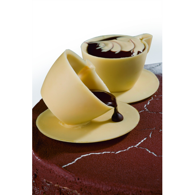 Polykarbonátová forma k vytvoreniu čokoládových formičiek - šálka velká, 7ks x 20g, 55x69x34 mm - MA1951 | MARTELLATO, Coffee Time