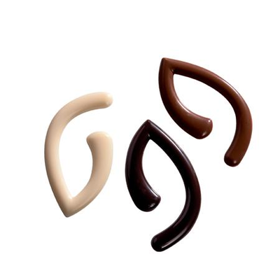 Polykarbonátová forma na čokoládové dekorácie - 12 ks x 2/3g, 70x38 mm - 20-D024 | MARTELLATO, Decorations