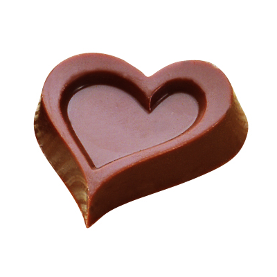 Polykarbonátová forma na pralinky a čokoládu - srdce, 15 ks x 9g, 40x42x15 mm - MA1613 | MARTELLATO, Heart
