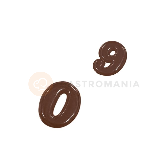 Forma k vytvoreniu čokoládových dekorácií - čísla 9 ks, 45x40x5 mm - 90-14243 | MARTELLATO, Choco Light