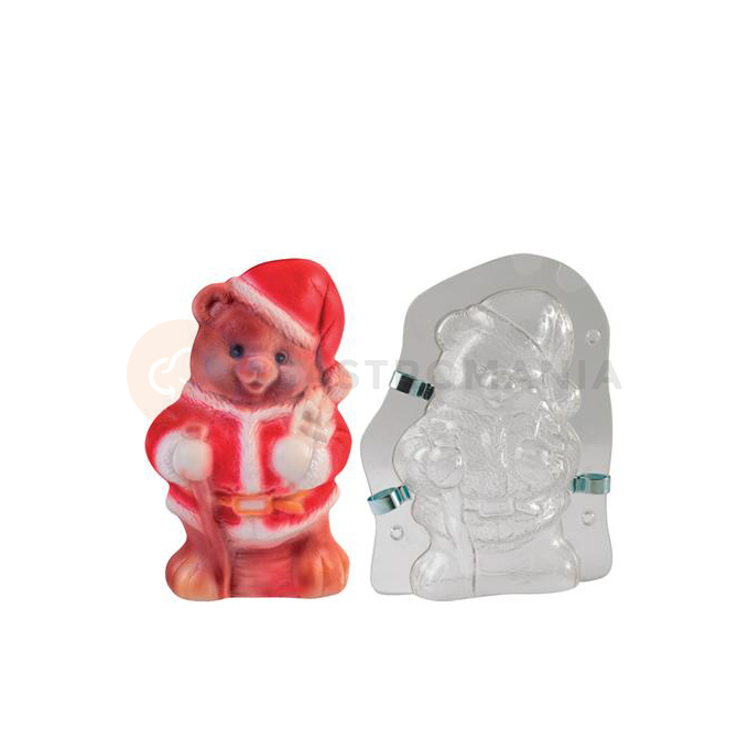 Forma na 3D figurky - medvedík Santa Claus, 180 mm - MAC281S | MARTELLATO, 3D Christmas