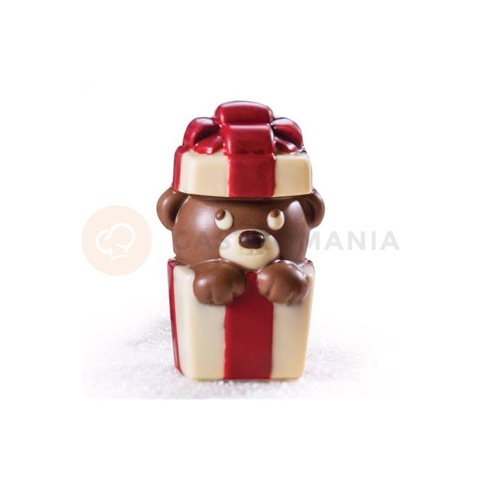 Forma na 3D figurky - schovaný medvedík, 1 ks x 90g, 63x54x101 mm - MAC408S | MARTELLATO, 3D Christmas