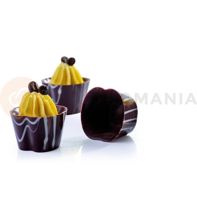 Polykarbonátová forma k vytvoreniu čokoládových formičiek - 24 ks, 33x33x23 mm - 20GU004 | MARTELLATO, Mini Choco Fill