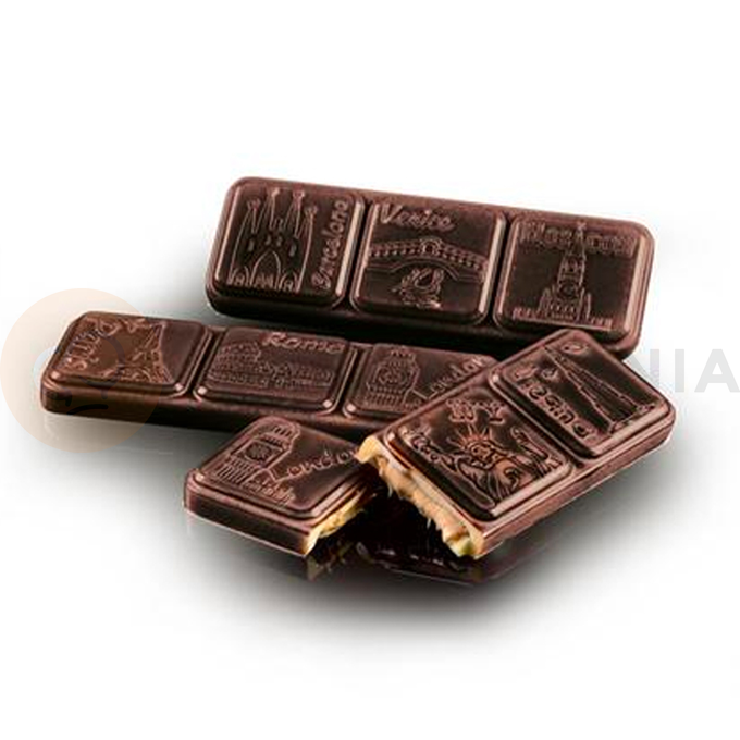 Polykarbonátová forma na čokoládové pochúťky - 3 x 2 ks x 45g, 113x39x10 mm - MA1919 | MARTELLATO, Snack