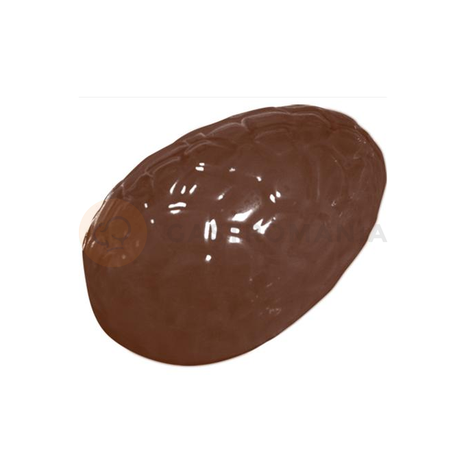 Polykarbonátová forma na polovicu čokoládového vajca, prasknuté - 1 ks, 140x100x49 mm - 90-2356 | MARTELLATO, Crack Half Egg