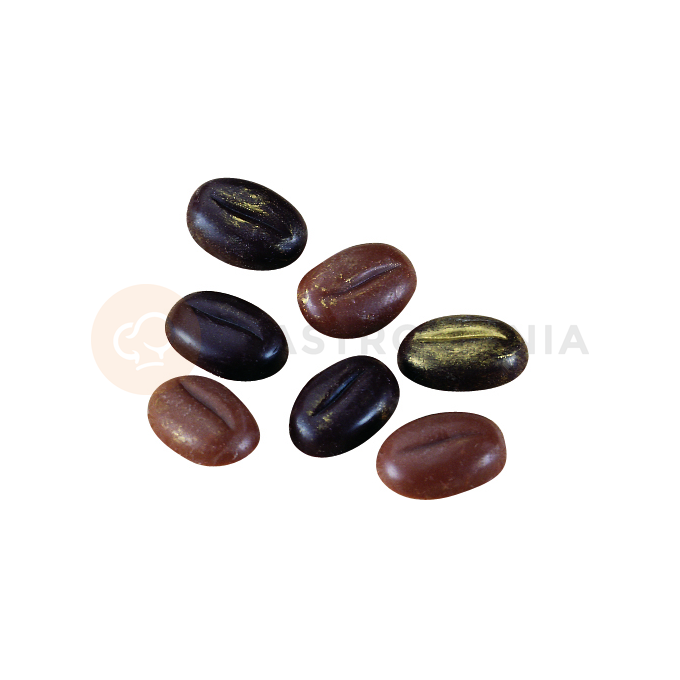 Polykarbonátová forma na pralinky a čokoládu, oválne - kávové zrno, 130 ks x 1g, 17x12x5 mm - MA1281 | MARTELLATO, Fantasy
