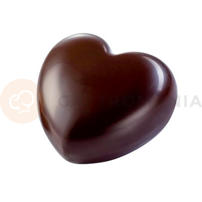 Polykarbonátová forma na pralinky - srdce, 6 ks, 75x70x22 mm - MA1996 | MARTELLATO, Valentine's Day