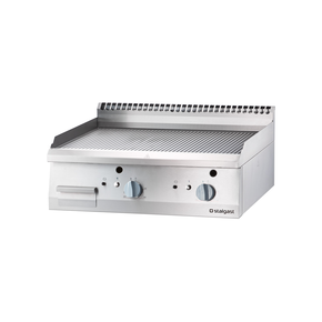Grilovacia doska, plynová 800x700x250 mm, rebrovaná, 13 kW, G30 | STALGAST, 9731230
