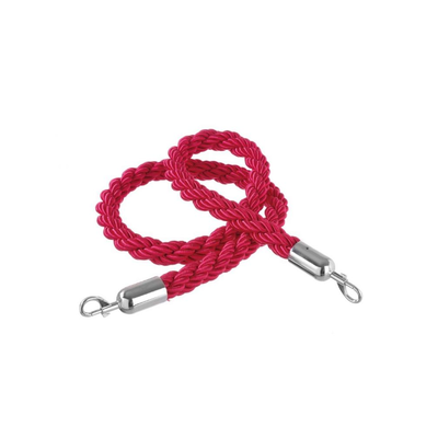 Červené lano so striebornými klipmy pre vymedzovacie stĺpiky 150 cm | HENDI, 810453