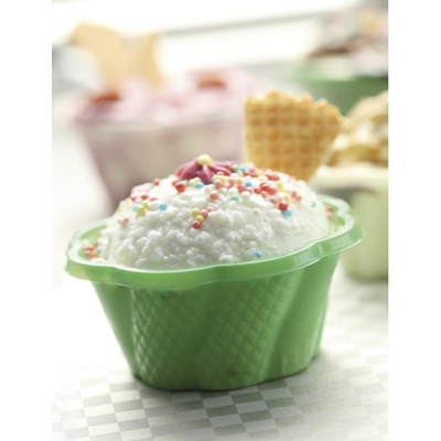 Kelímok na zmrzlinu, dezerty a jogurt 210 ml, biologicky rozložiteľný, zelený, 50 ks PLA | ALCAS, BioHappy