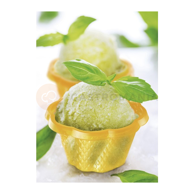 Kelímok na zmrzlinu, dezerty a jogurt 130 ml, biologicky rozložiteľný, oranžový, 50 ks PLA | ALCAS, BioHappy