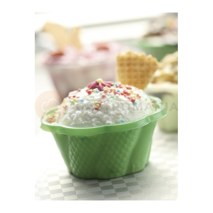 Kelímok na zmrzlinu, dezerty a jogurt 210 ml, biologicky rozložiteľný, zelený, 50 ks PLA | ALCAS, BioHappy