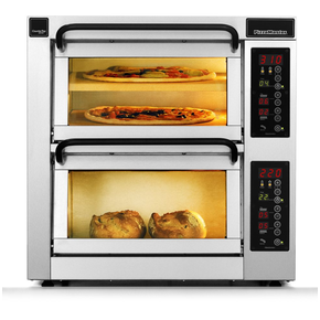 Dvojkomorová pec na pizzu, 1 delená komora, 3x pizza 40 cm, komory o rozmeroch 410x410x195 mm | PIZZA MASTER, CounterTop 402ED-1
