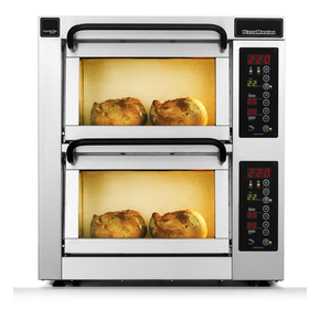 Dvojkomorová pec na pizzu, 2x pizza 35 cm, komory o rozmeroch 355x355x195 mm | PIZZA MASTER, CounterTop 352ED