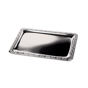Obdĺžnikový servírovací podnos s dekoratívnym okrajom 420x310 mm | APS, Schöner essen