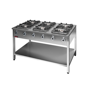 Plynový sporák so 6 horákmi | KROMET, 000.KG-6L