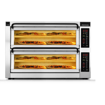 Dvojkomorová pec na pizzu, 2 delené komory, 8x pizza 40 cm, komory o rozmeroch 820x410x195 mm | PIZZA MASTER, CounterTop 402ED-2DW