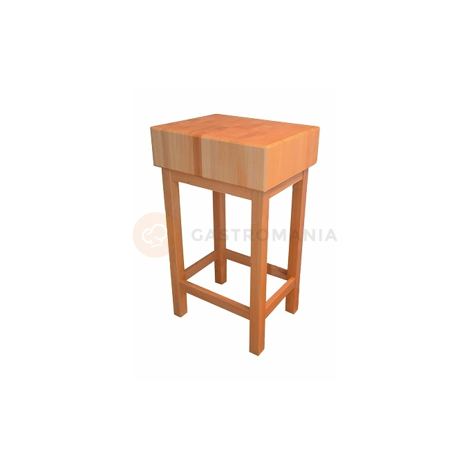 Mäsiarsky klát 500x600x250 mm STANDARD, na drevenom podstavci | JANPOL, STANDARD
