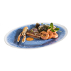 Oválny tanier z malamínu 48 x 35,5 cm, modrý | APS, Blue Ocean