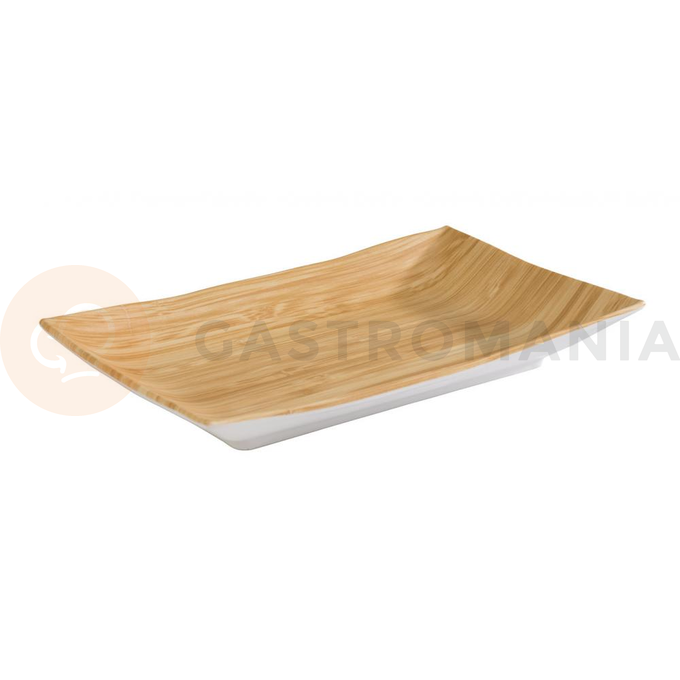 Obdelníková servírovacia tácka z melamínu 34,5 x 21,5 cm, bambusový vzor | APS, Bamboo